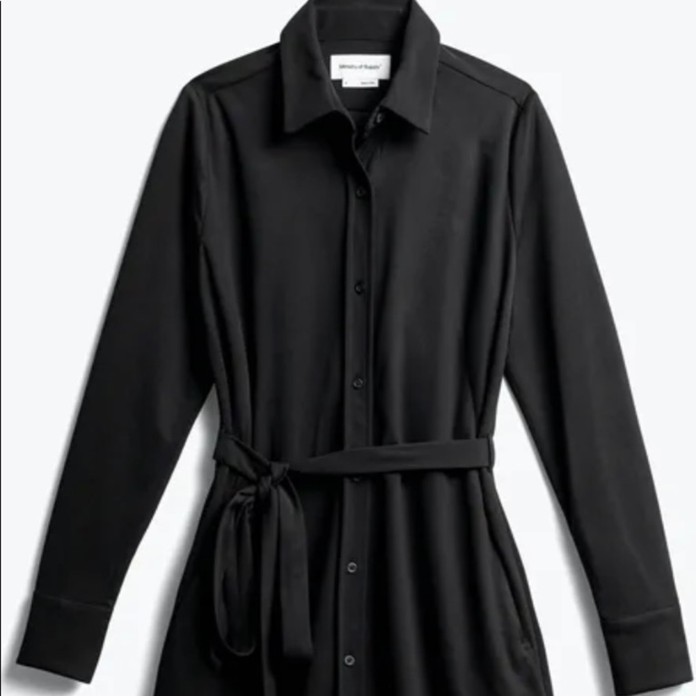 Ministry of Supply Apollo Shirt Dress Size XL Black